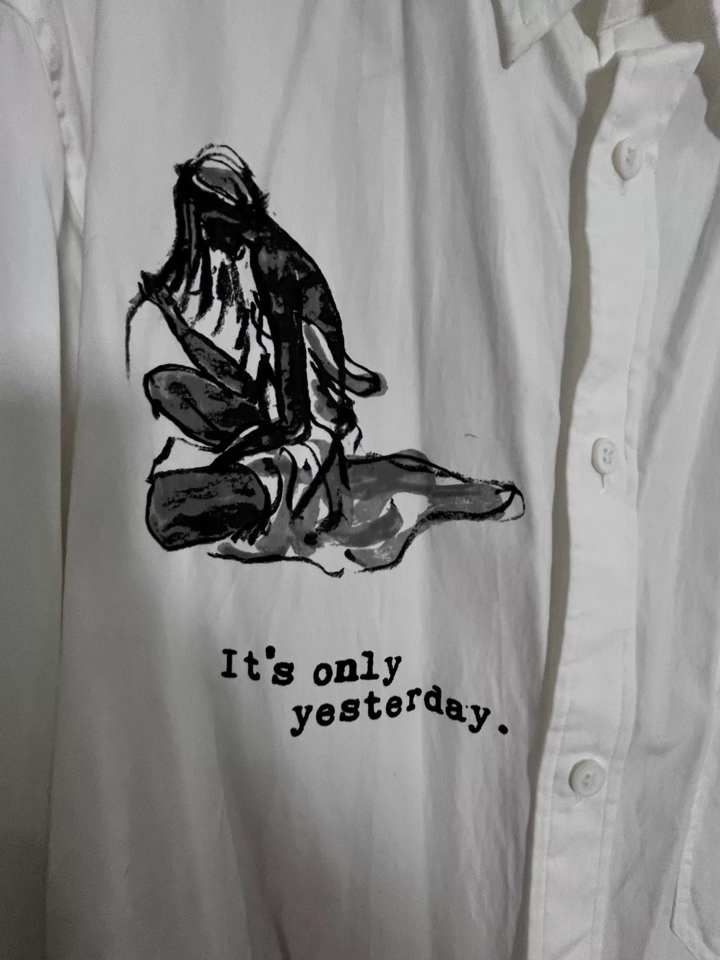 Yohji Yamamoto 19ss Portrait Pattern Shirt