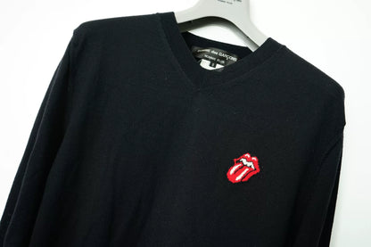 Comme des Garçons Archive Rolling Stones V-neck Knit