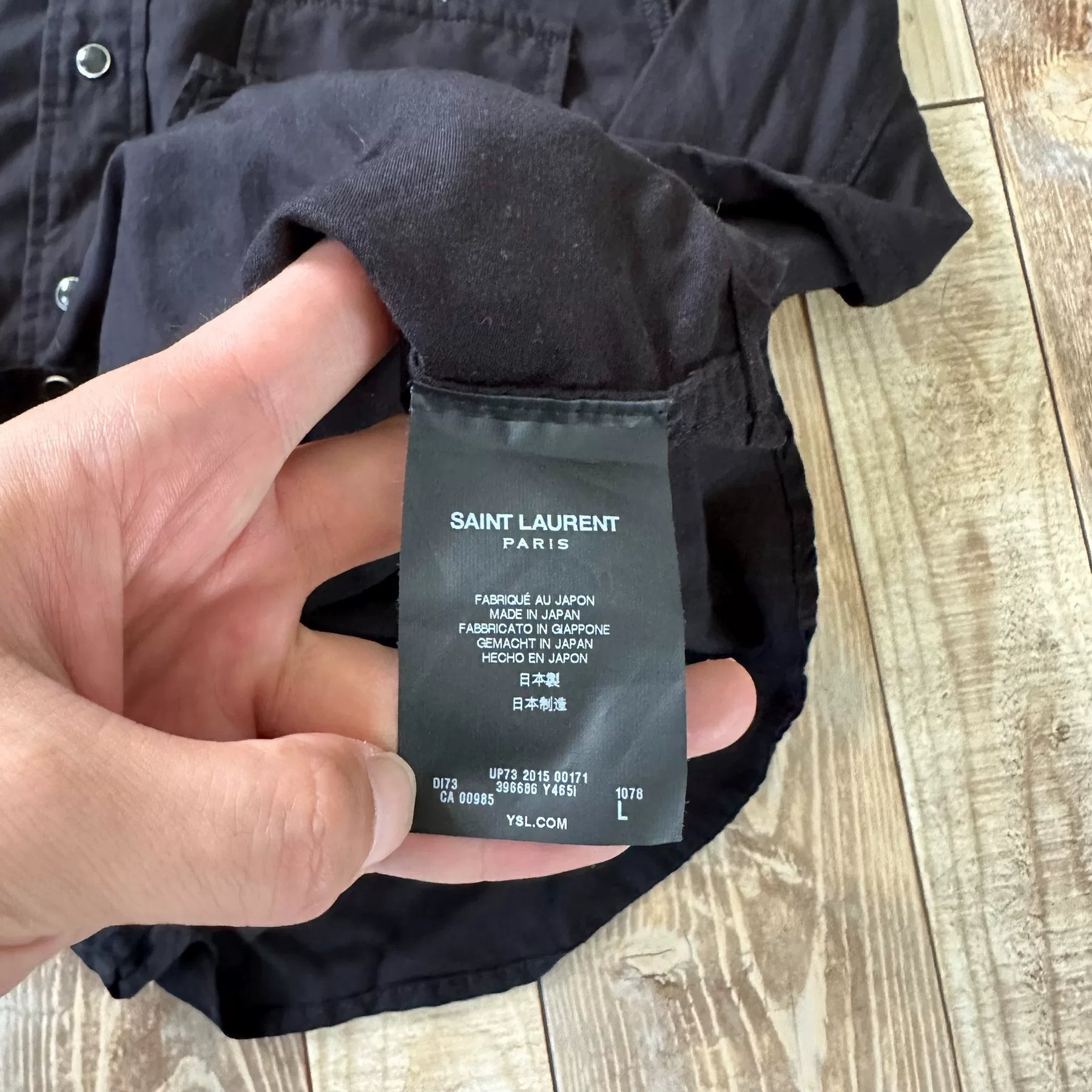 Saint Laurent YSL Gemstone Button Shirt