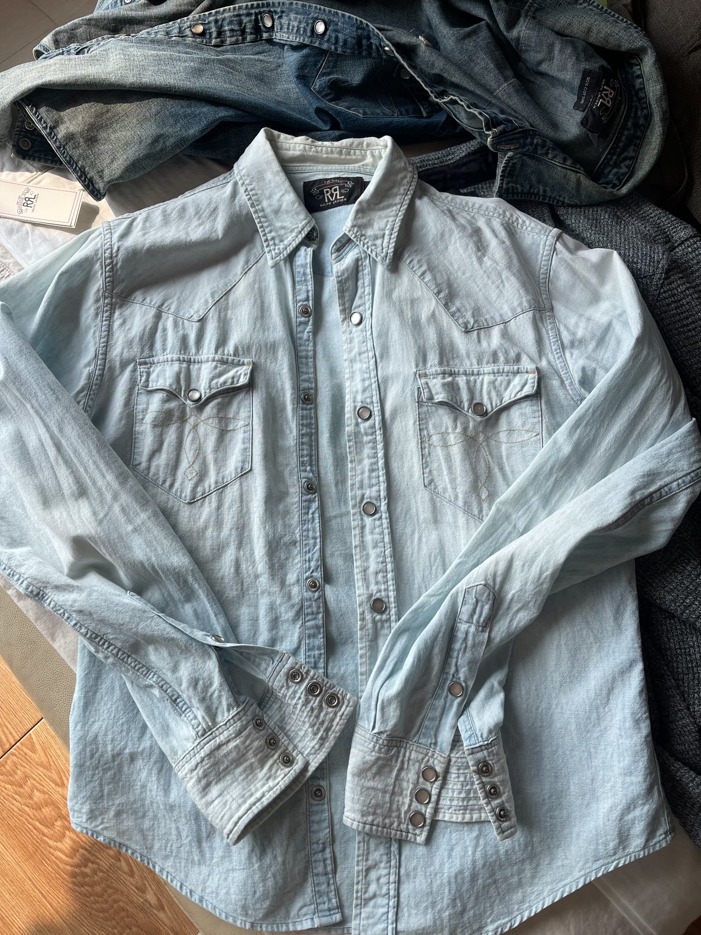 RRL Washed Blue Shirt