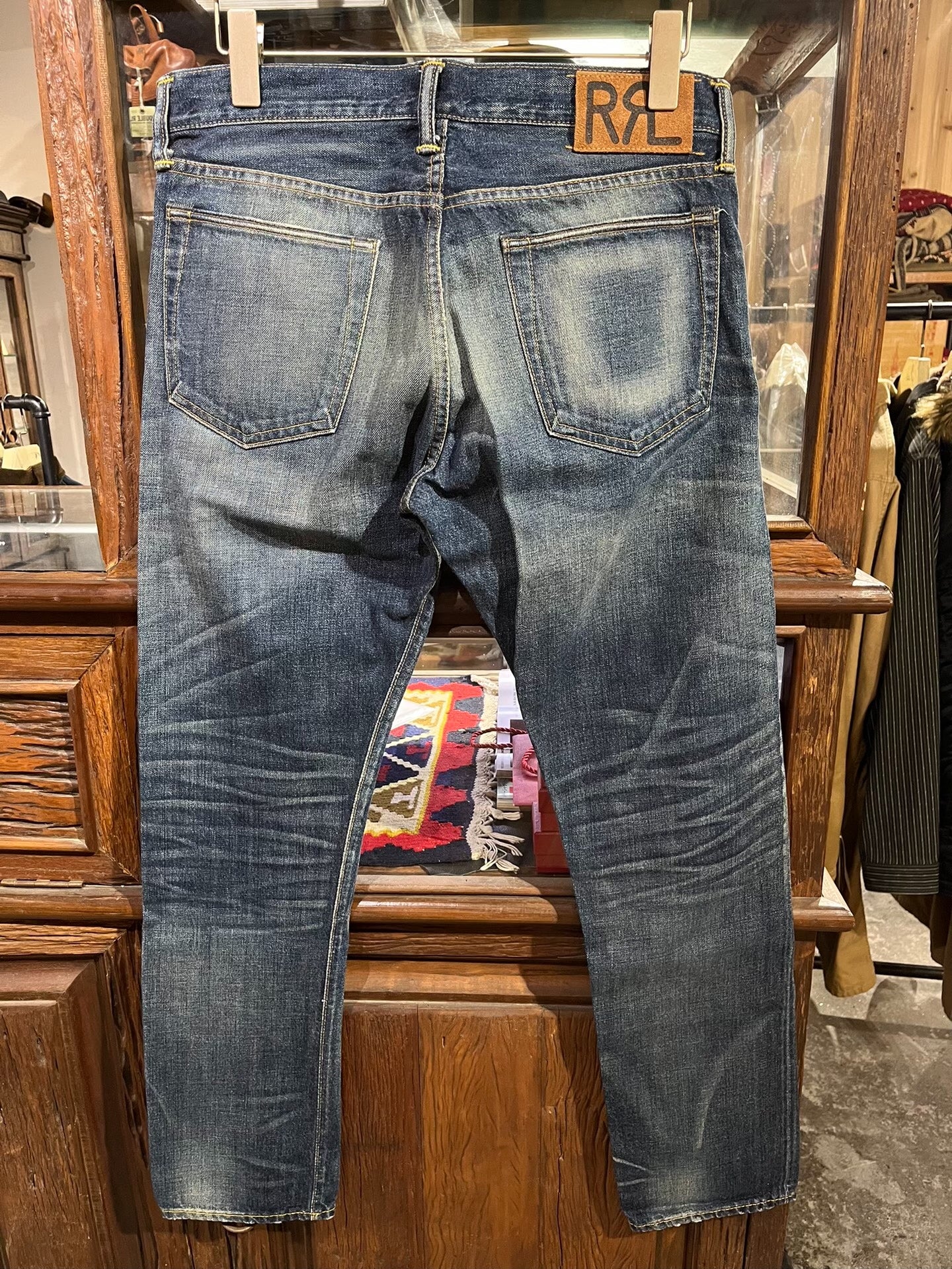 RRL Distressed Patched Vintage Jeans