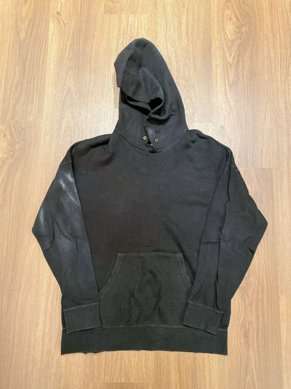 visvim jumbo black mud-dyed hoodie
