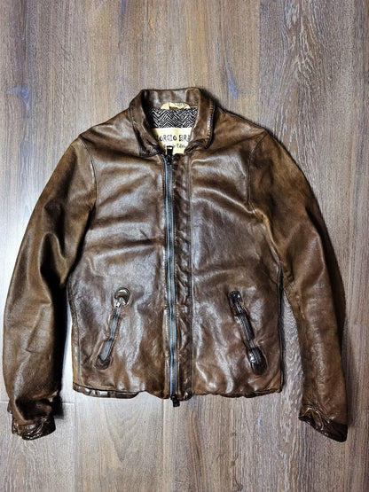 Giorgio Brato Vintage Distressed Leather Jacket
