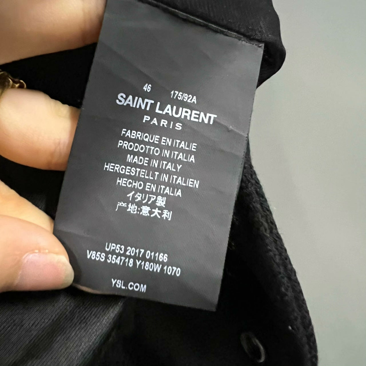 Saint Laurent Paris Black White Baseball Jacket