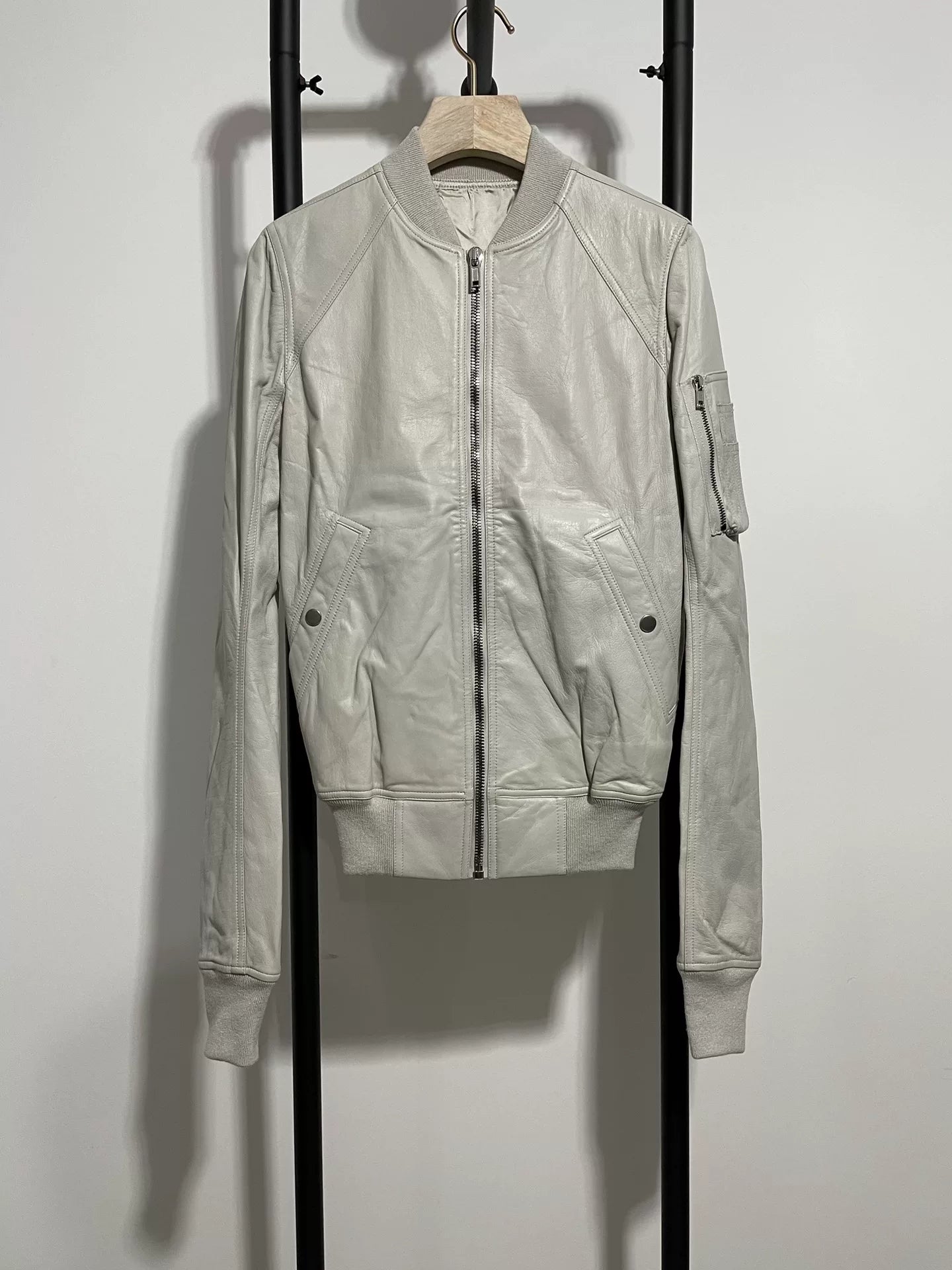 rick owens ro ma1 leather bomber jacket
