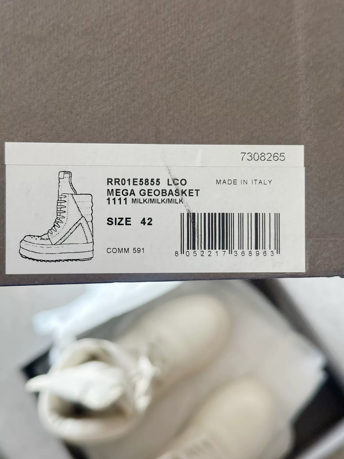 Rick Owens High-Top Thick Sole Runway