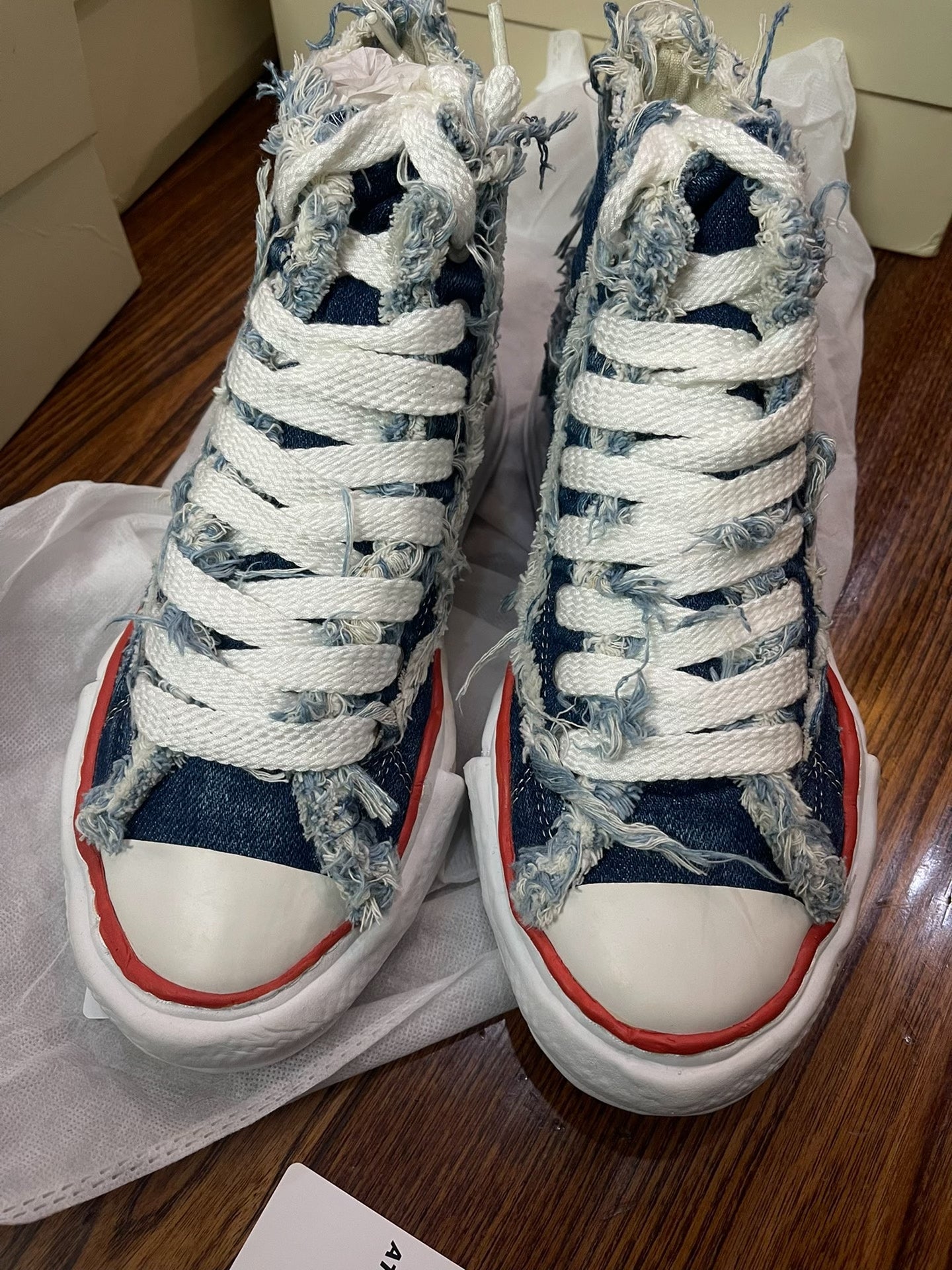 Nigel Cabourn Indigo Dissolved Shoes