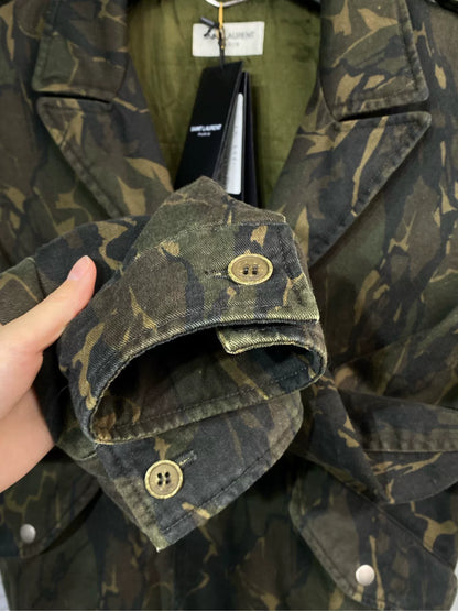 Saint Laurent Camouflage Biker Jacket