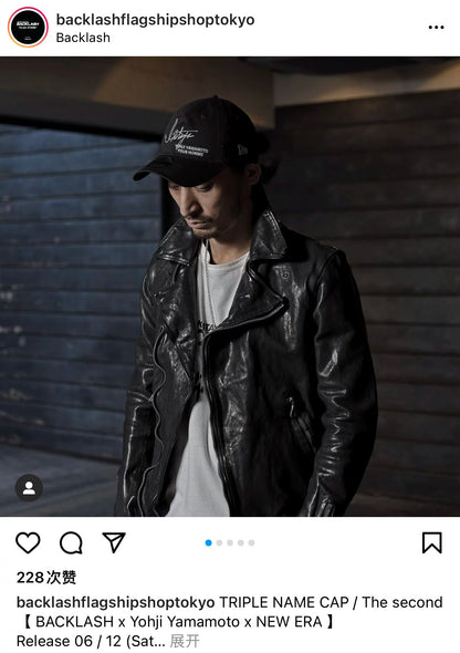 yohji yamamoto red leather biker jacket