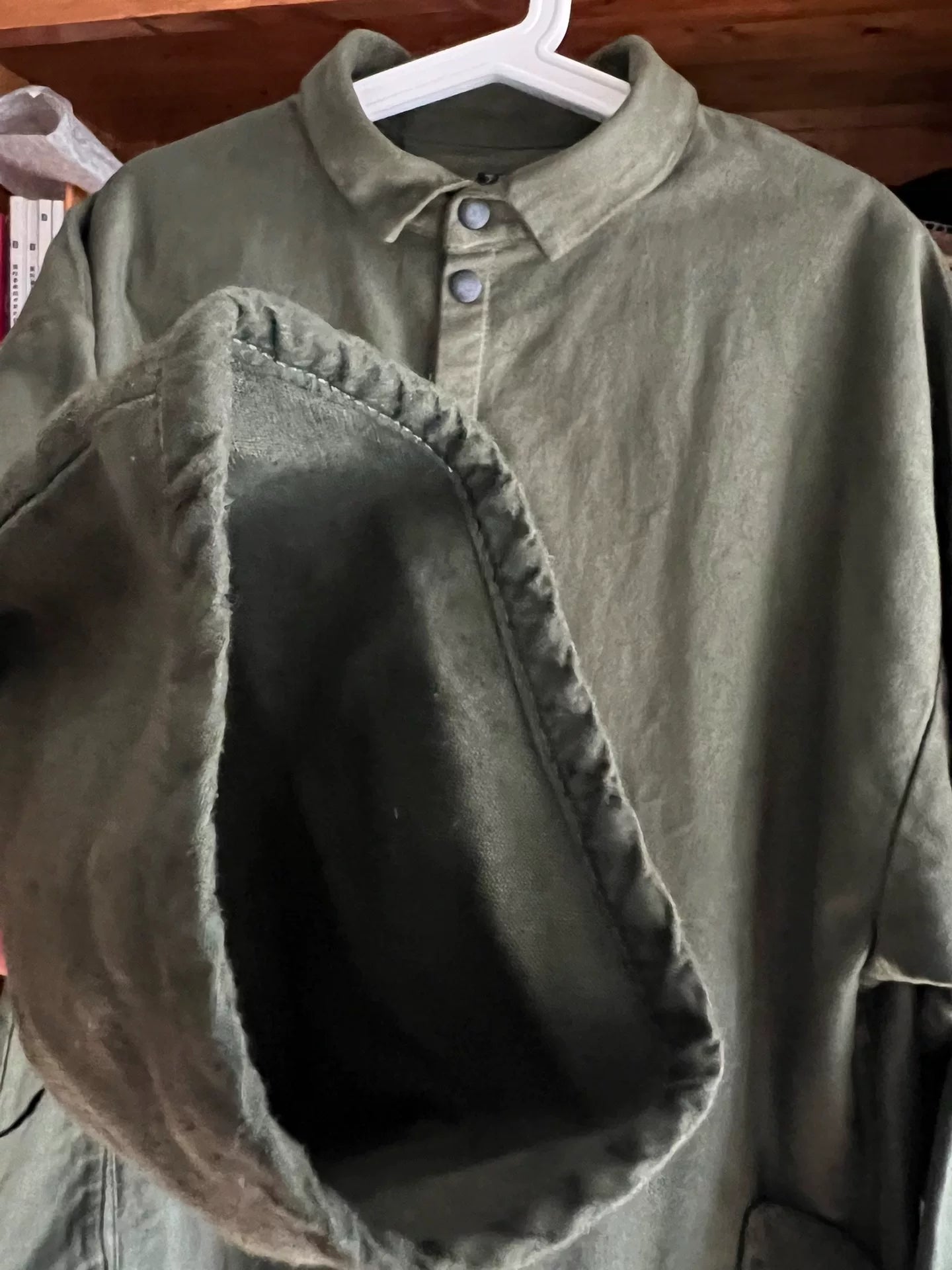 porter classic moleskin olive green work coat