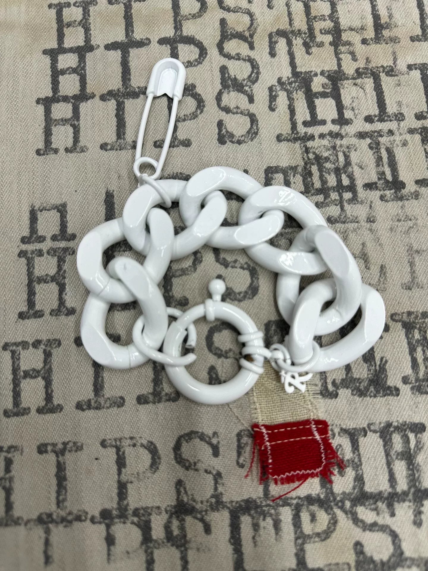 Raf Simons White Painted Bracelet