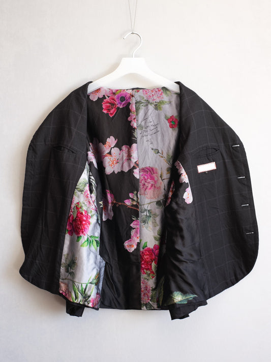 lightweight cashmere patterned coat