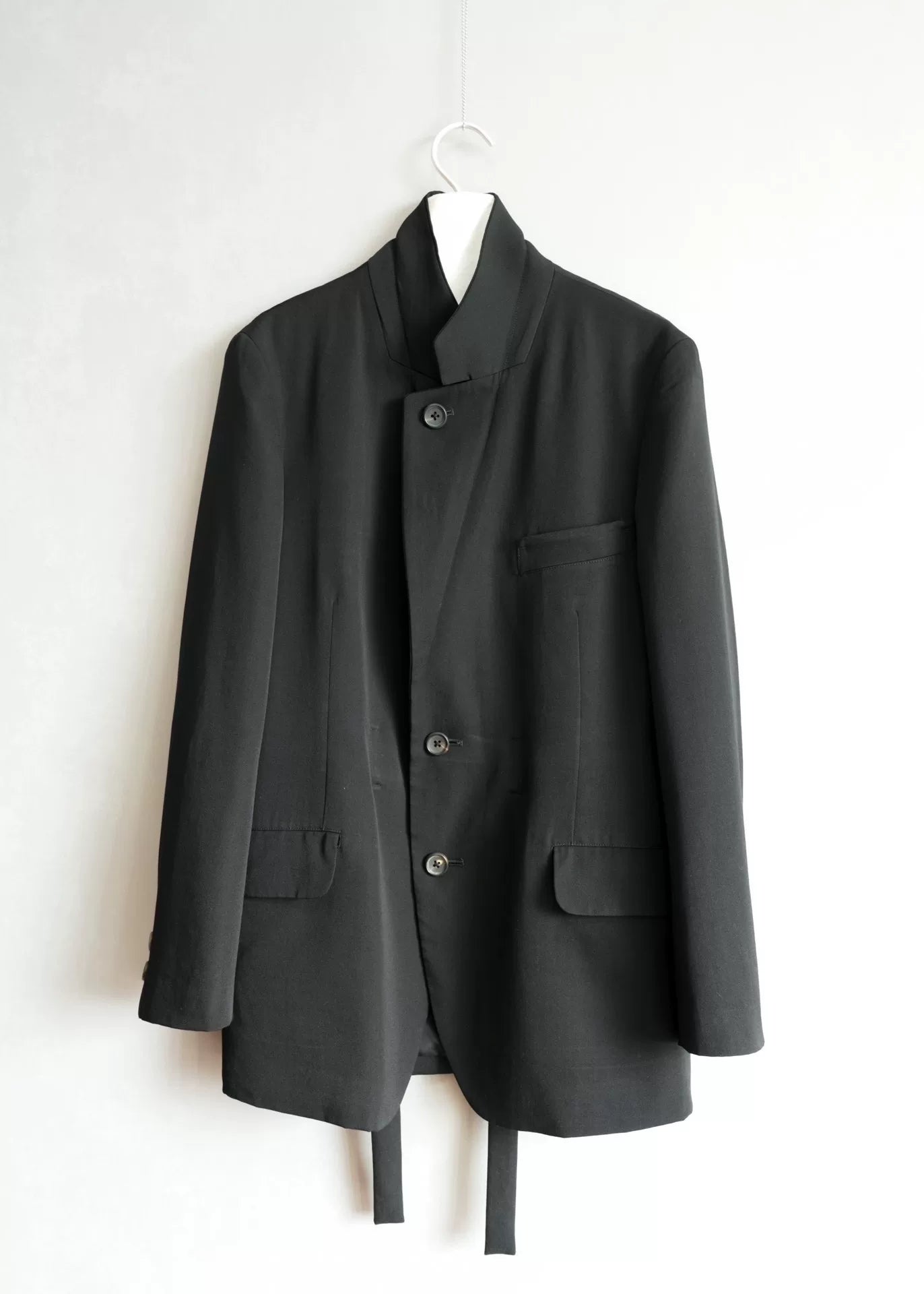 black Yohji Yamamoto tie jacket
