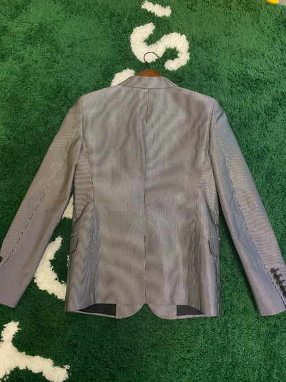 Saint Laurent Paris Gray Pinstripe Blazer