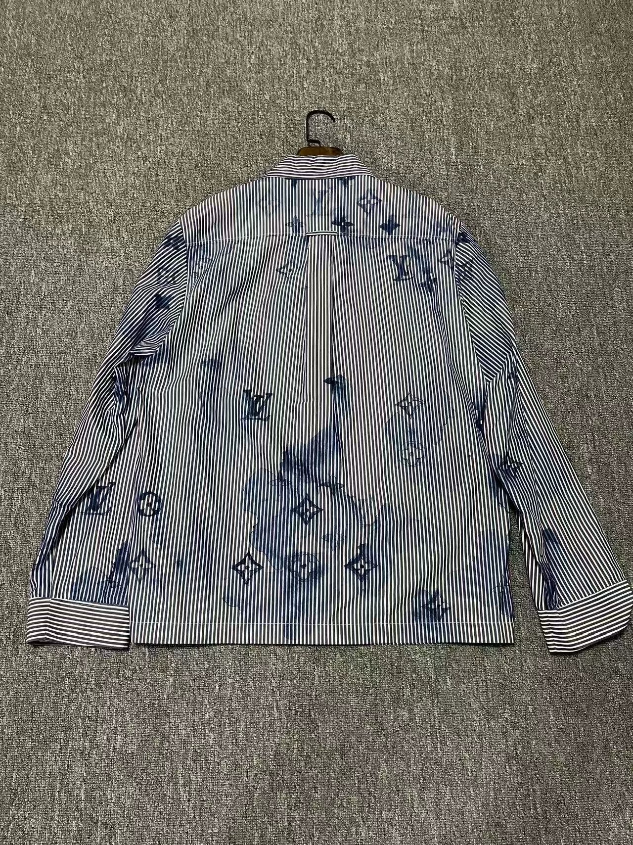 Louis Vuitton Ink Logo Striped Shirt