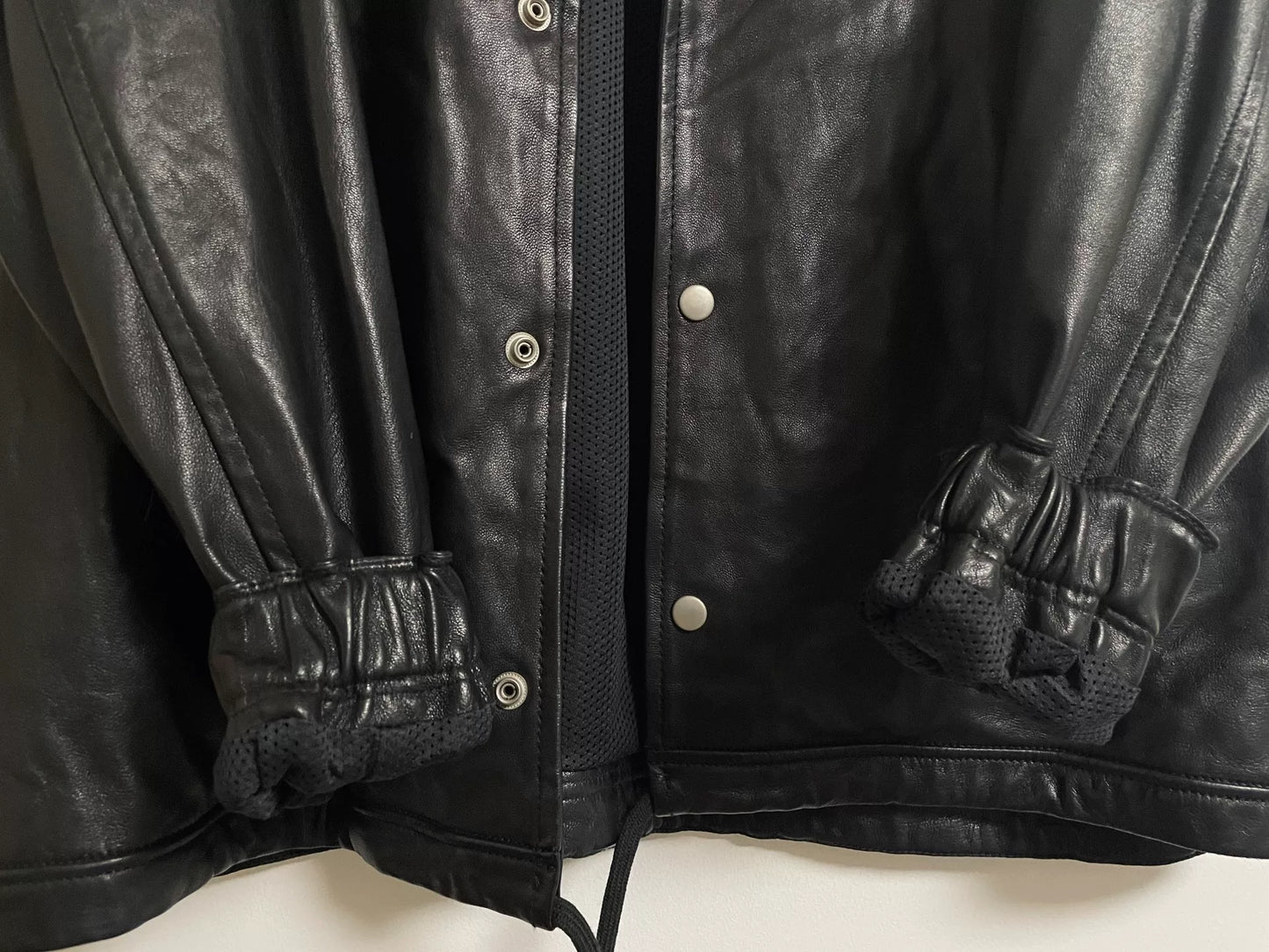 UNDERCOVER Eye Button Oversized Leather Jacket