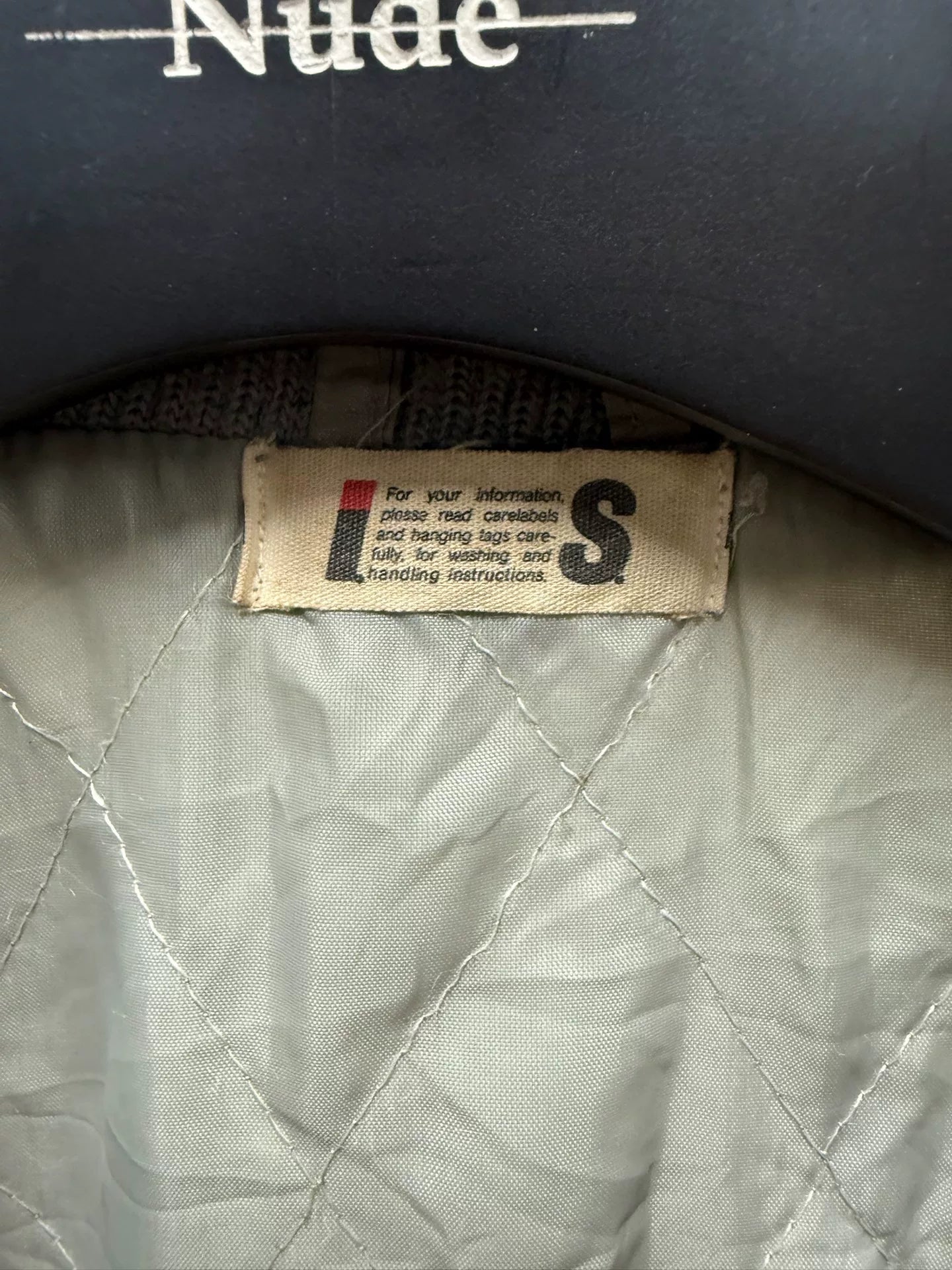 issey miyake logo patch metallic nylon jacket