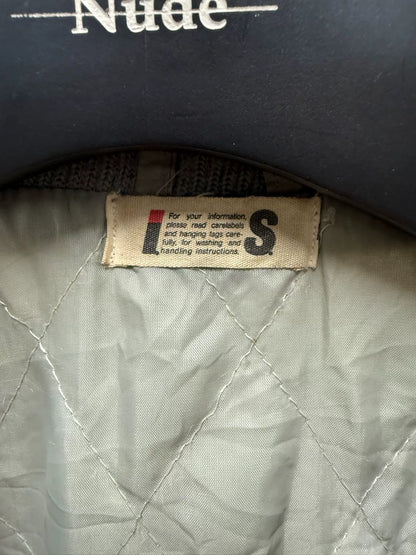 issey miyake logo patch metallic nylon jacket