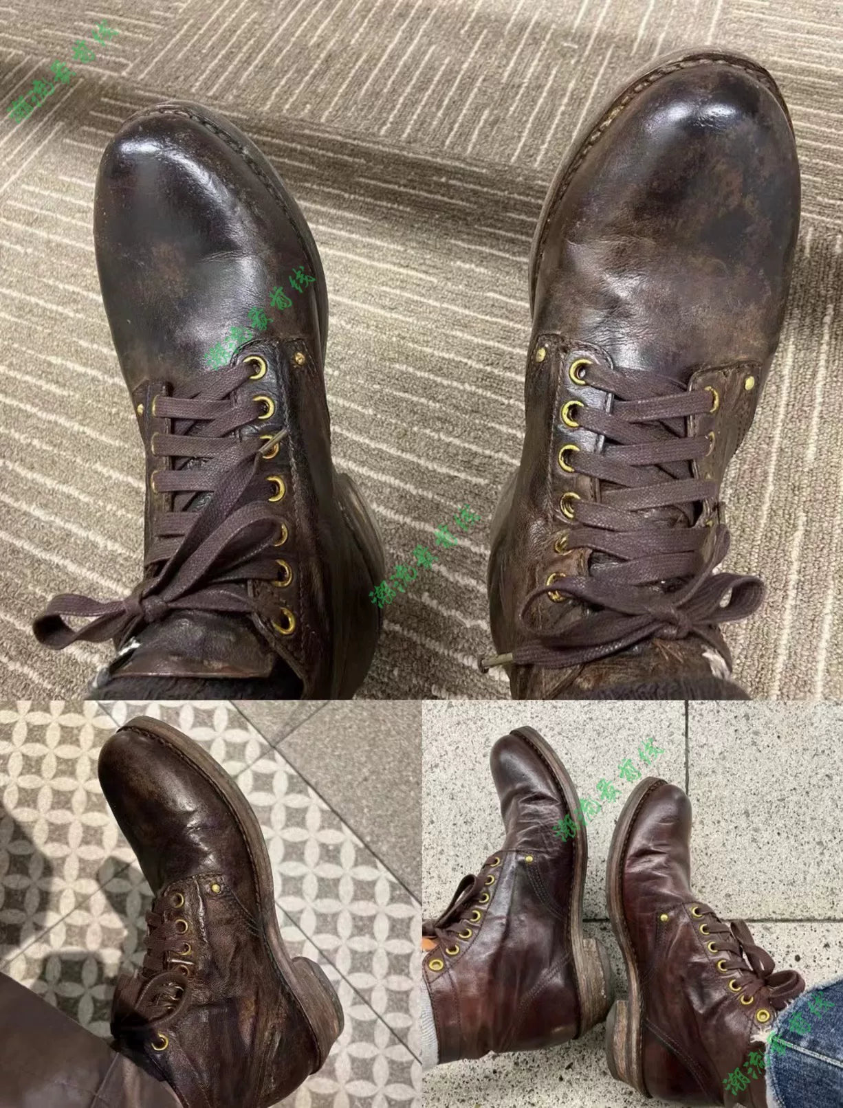 visvim brigadier boots in dark brown