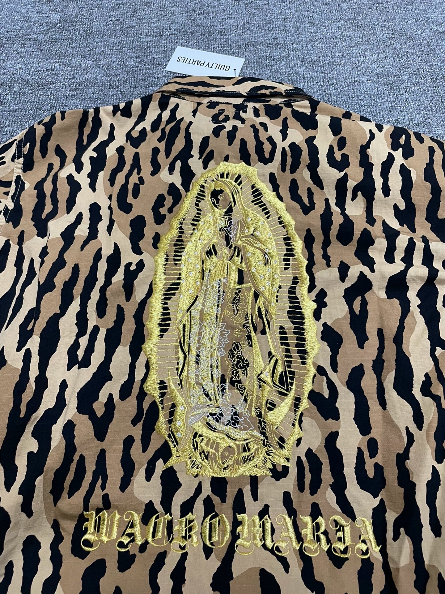 wacko maria leopard print jacket with embroidery