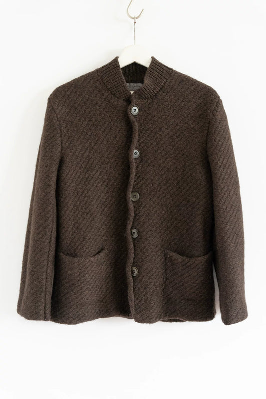 yohji yamamoto black wool knit jacket