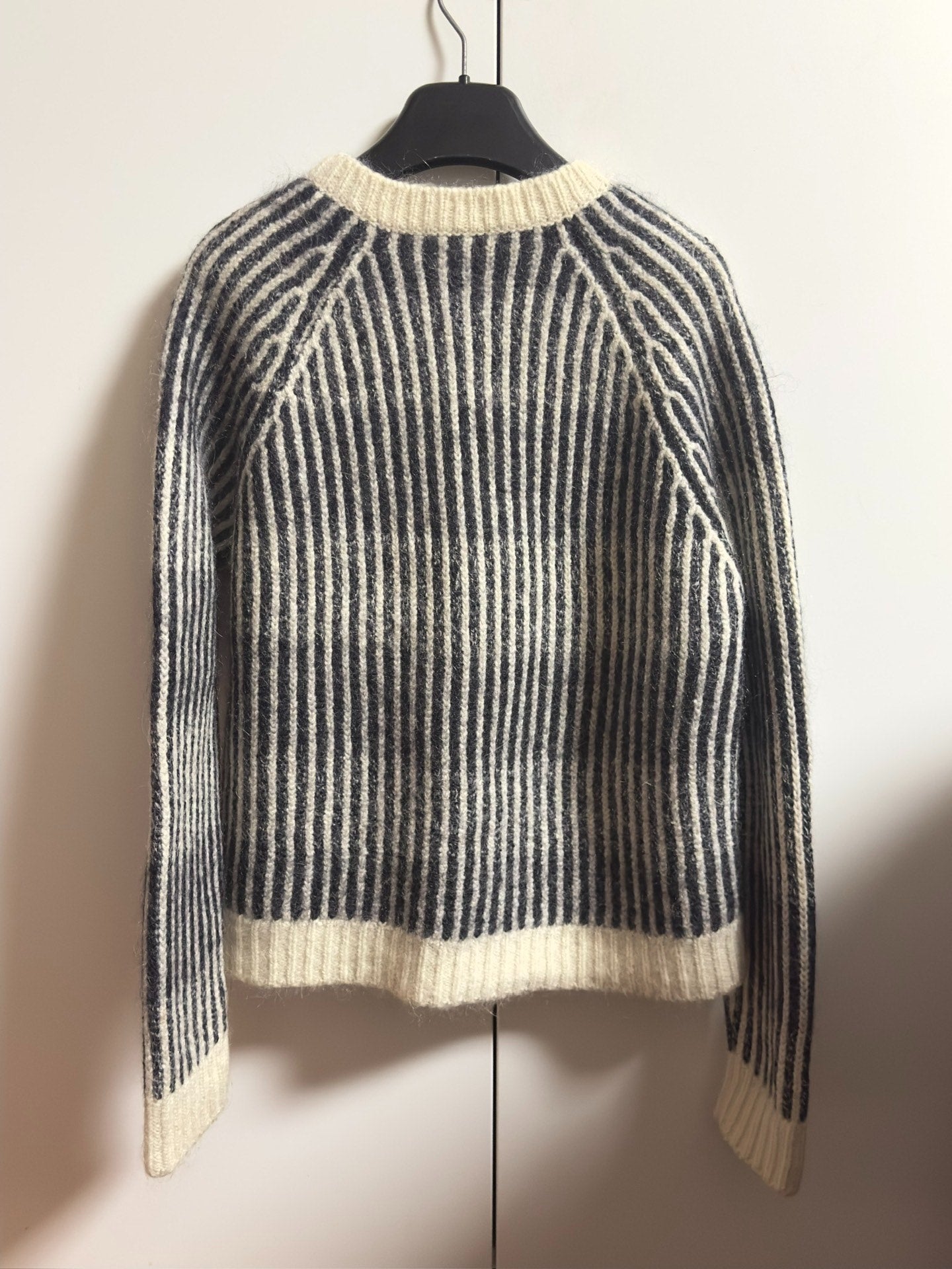 Saint Laurent Black White Stripe Sweater L