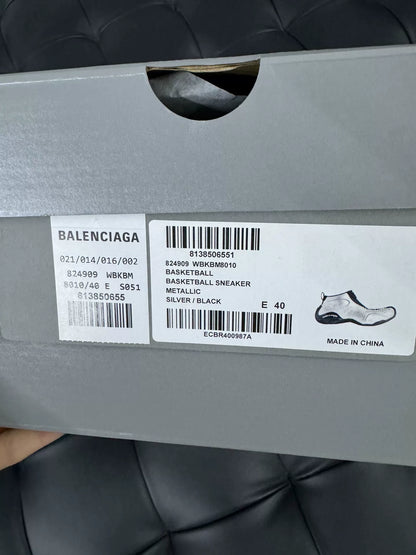 Balenciaga Metallic Basketball Sneakers Size 40