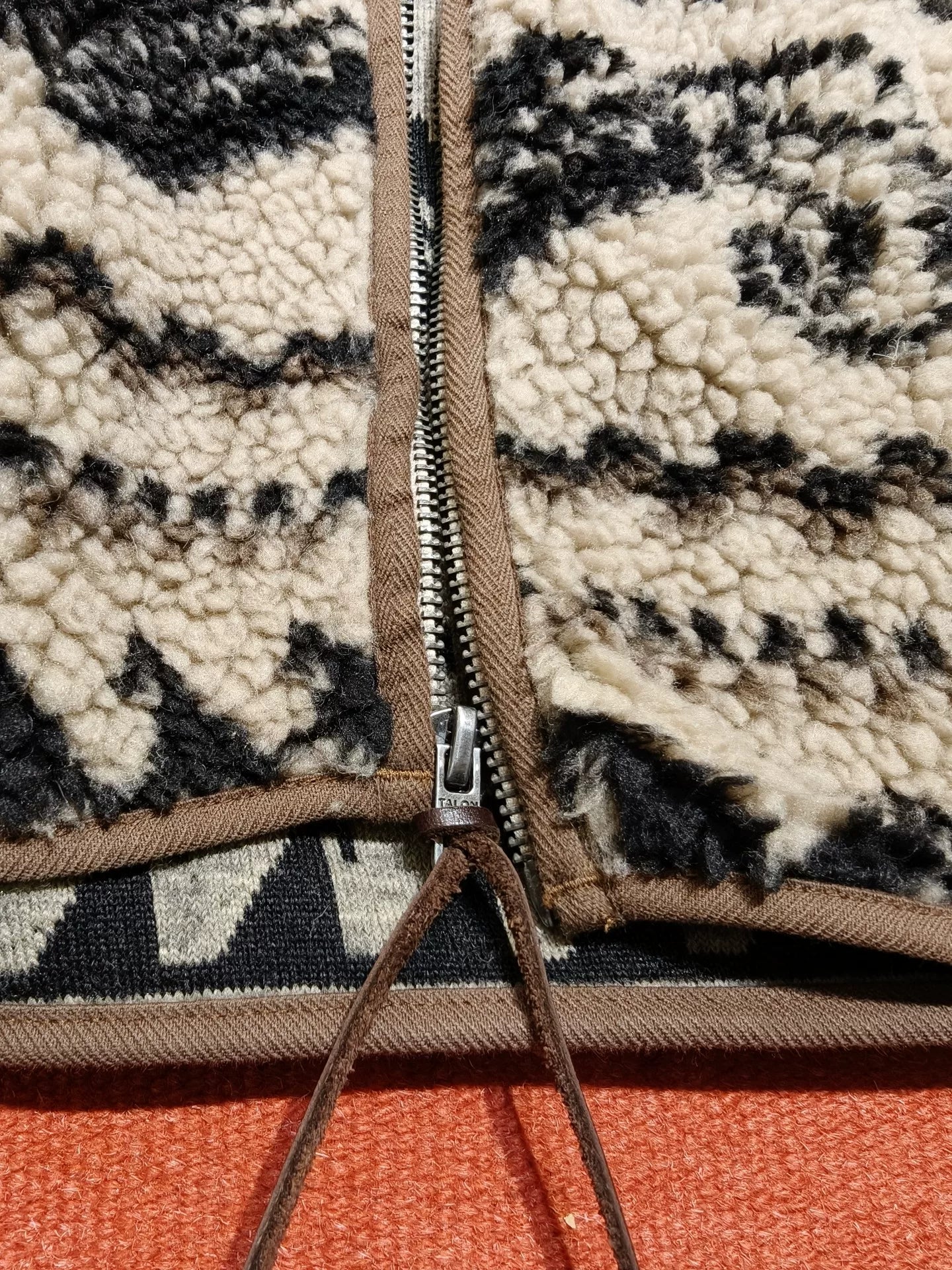 RRL Southwest Pattern Fleece Hoodie Size S
