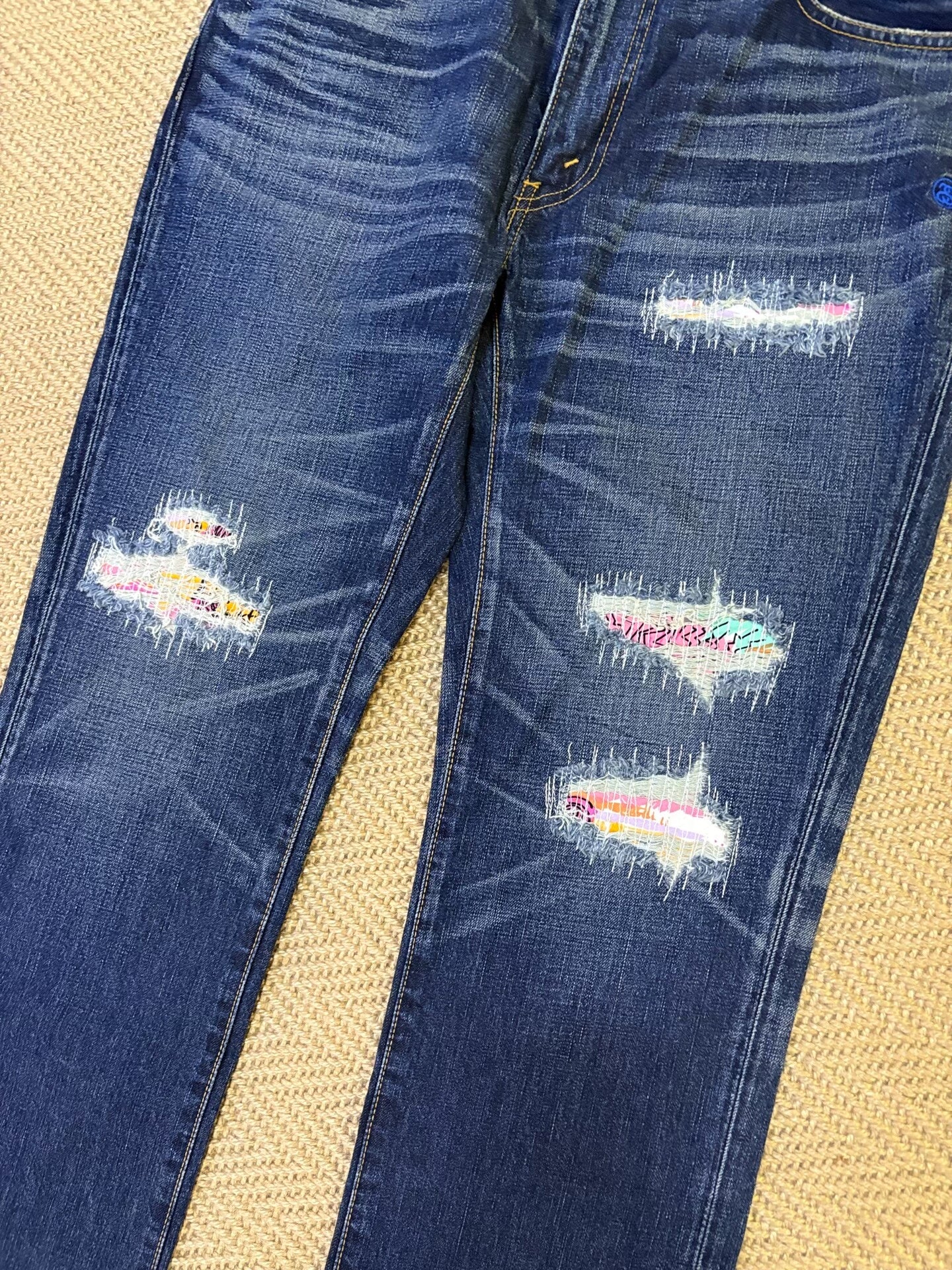 levis x stussy crush 505 distressed jeans