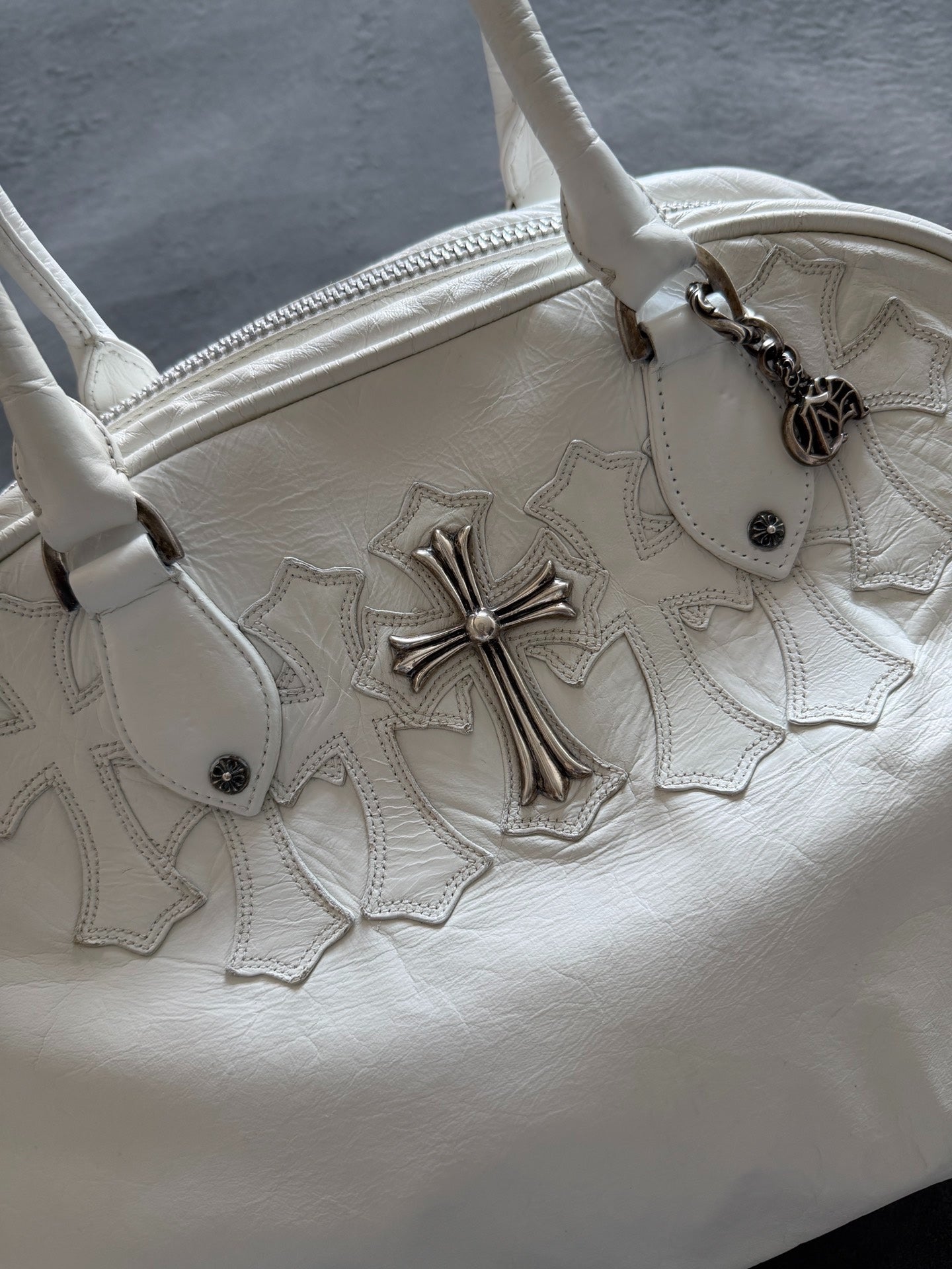 Chrome Hearts White Bowling Bag