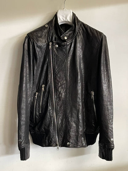 alexander mcqueen leather biker jacket size 50