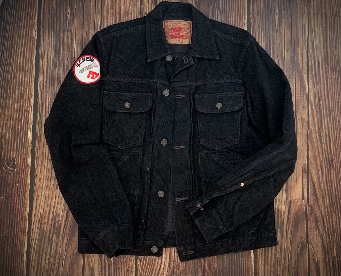 freewheelers 666mj denim jacket in black