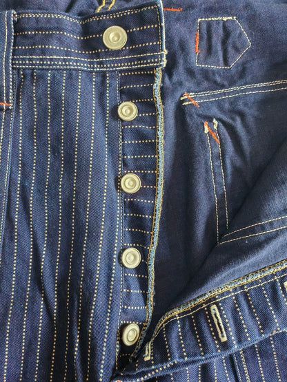 Freewheelers Striped Work Trousers Size 32