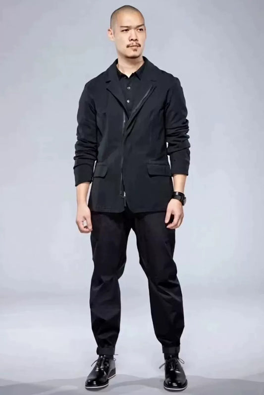 ds-j5 stylish blazer jacket in black