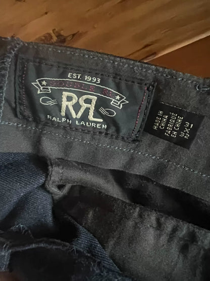 RRL Double RL Black Wool Blend Trousers