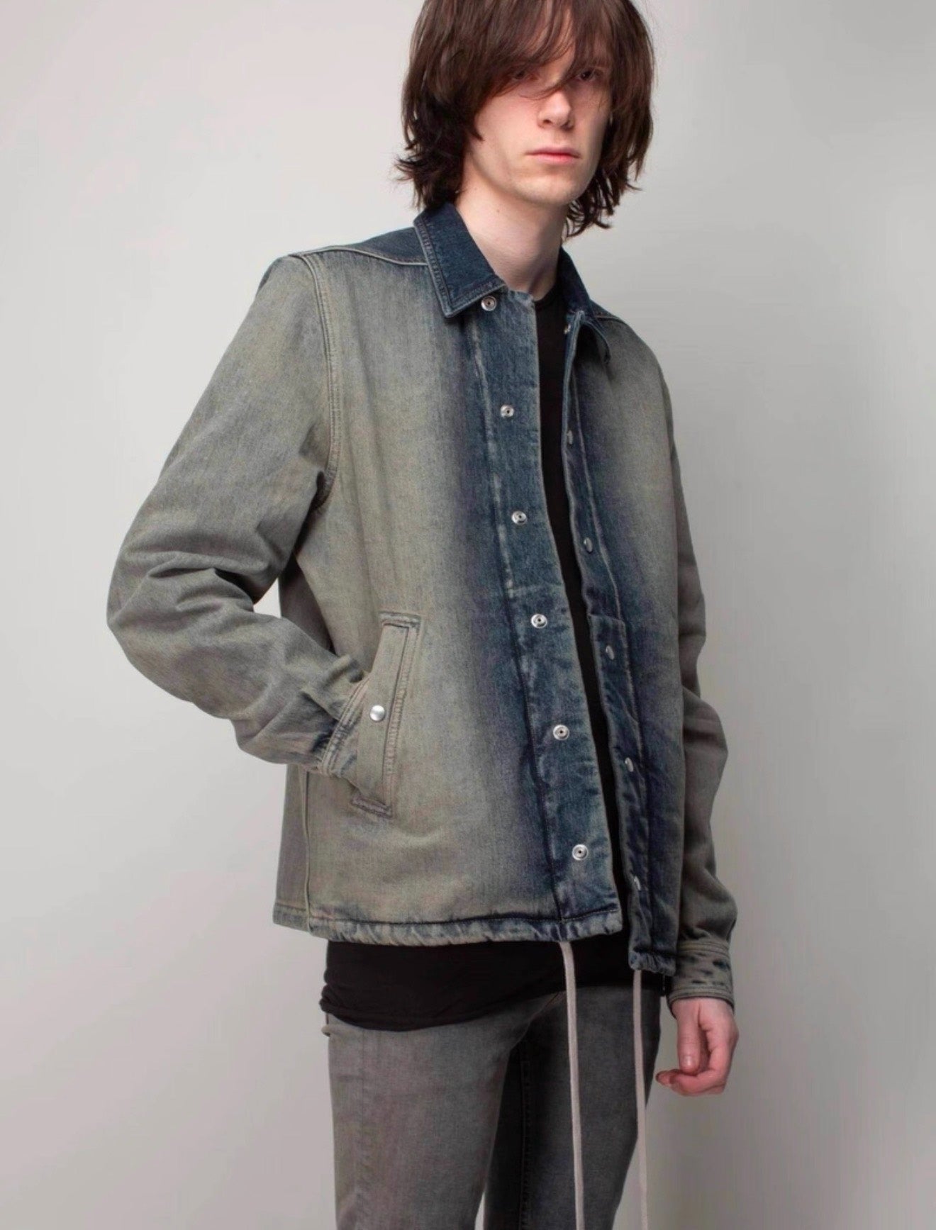 Rick Owens Drkshdw Gradient Washed Denim Jacket