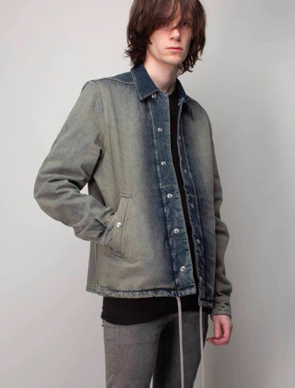 Rick Owens Drkshdw Gradient Washed Denim Jacket