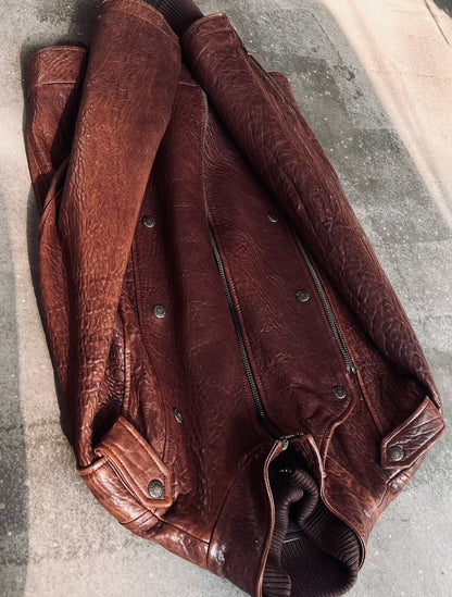 dolce gabbana double-layer leather motorcycle jacket