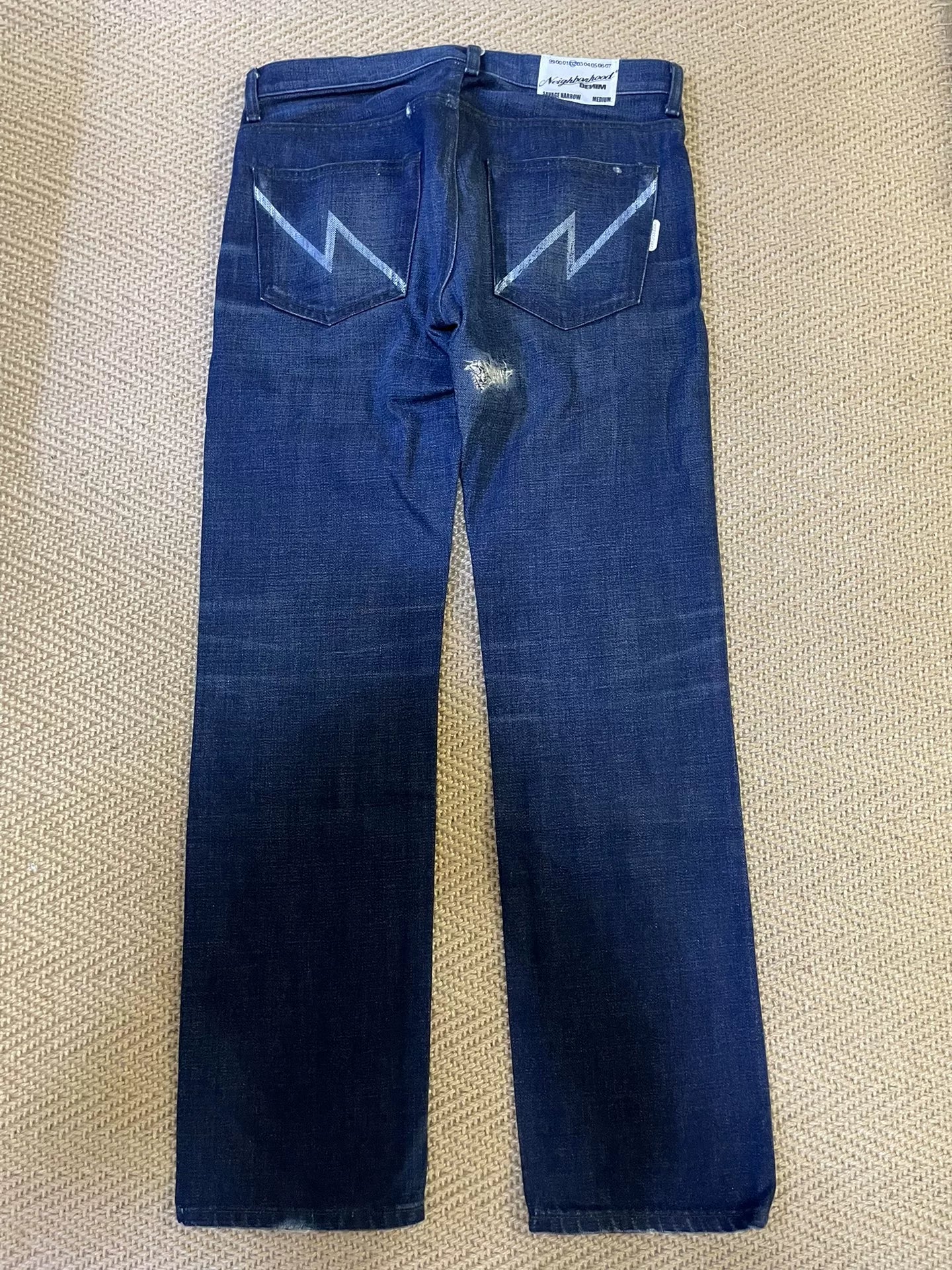 NEIGHBORHOOD Early Distressed Denim Jeans
