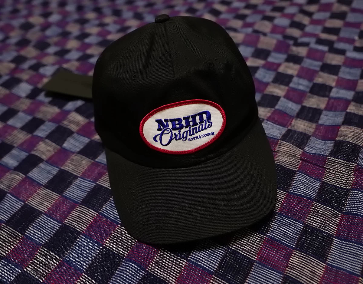 neighborhood dad cap in black color