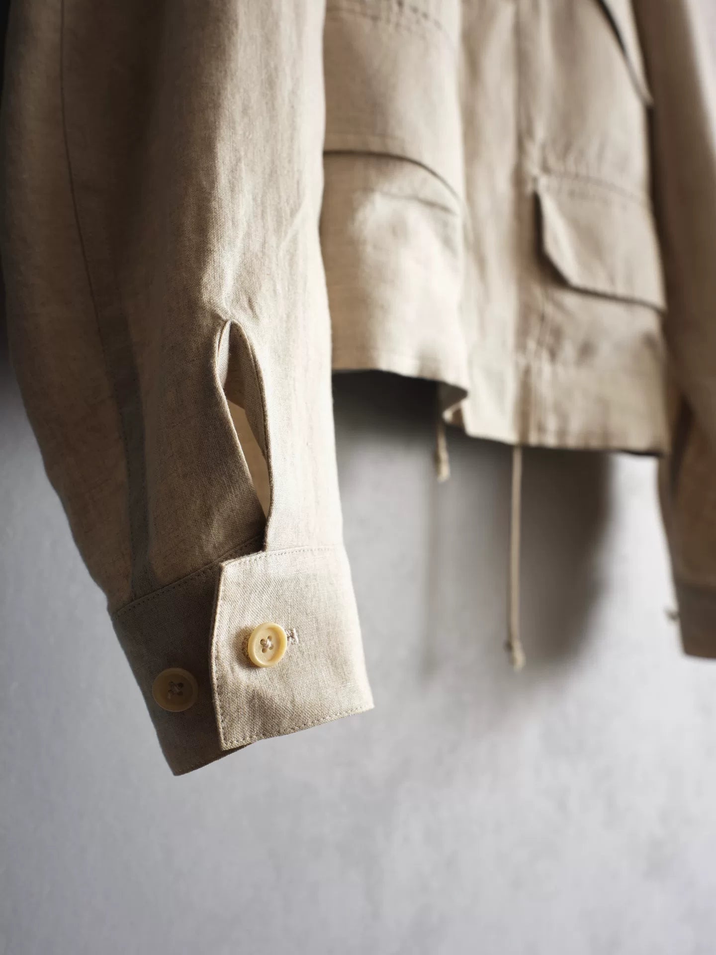 Yohji Yamamoto wrinkled jacket with adjustable design