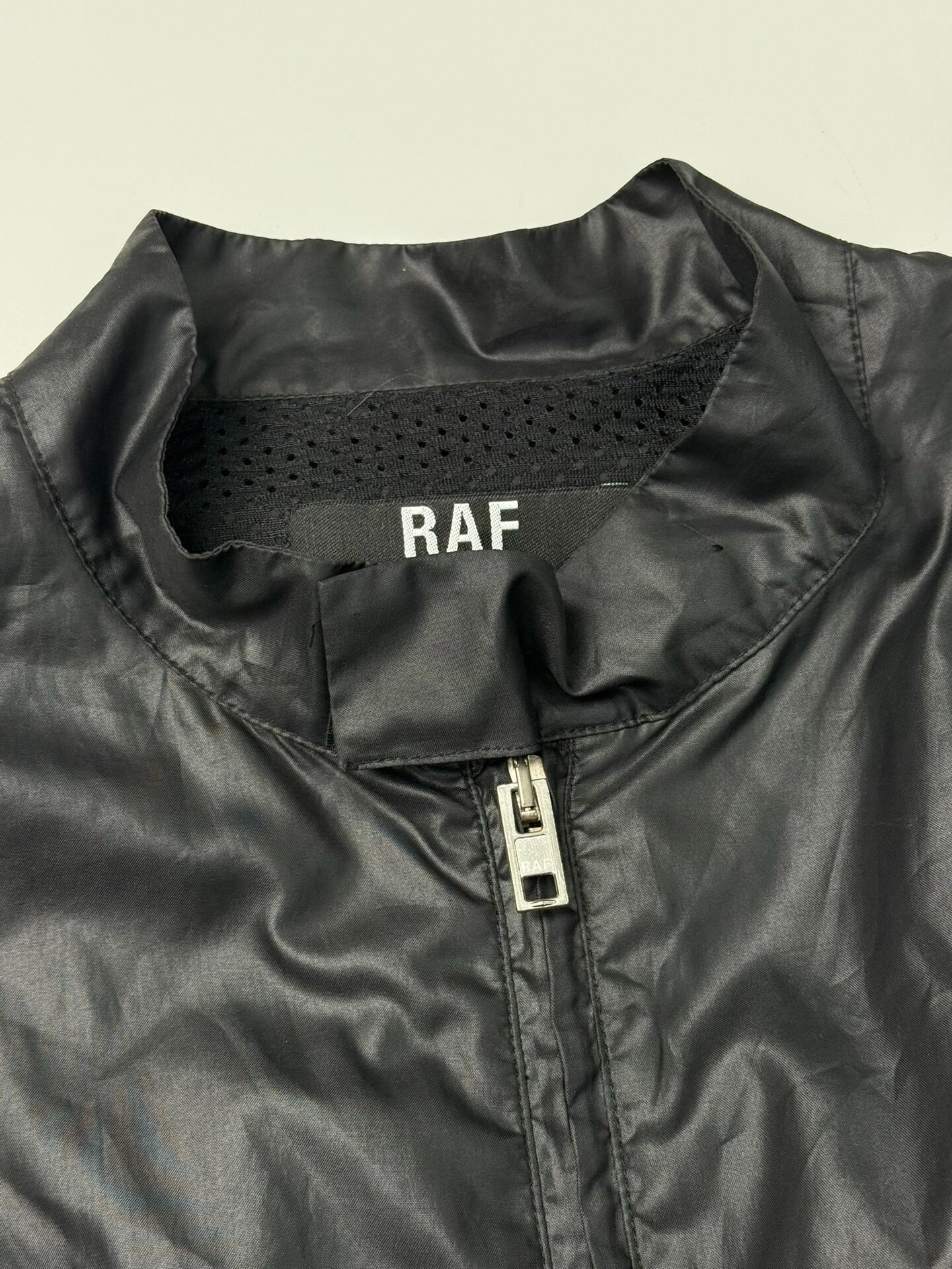 raf simons black motorcycle jacket size 50