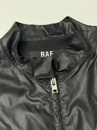 raf simons black motorcycle jacket size 50