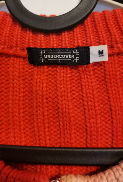 undercover zip knitted cardigan sweater
