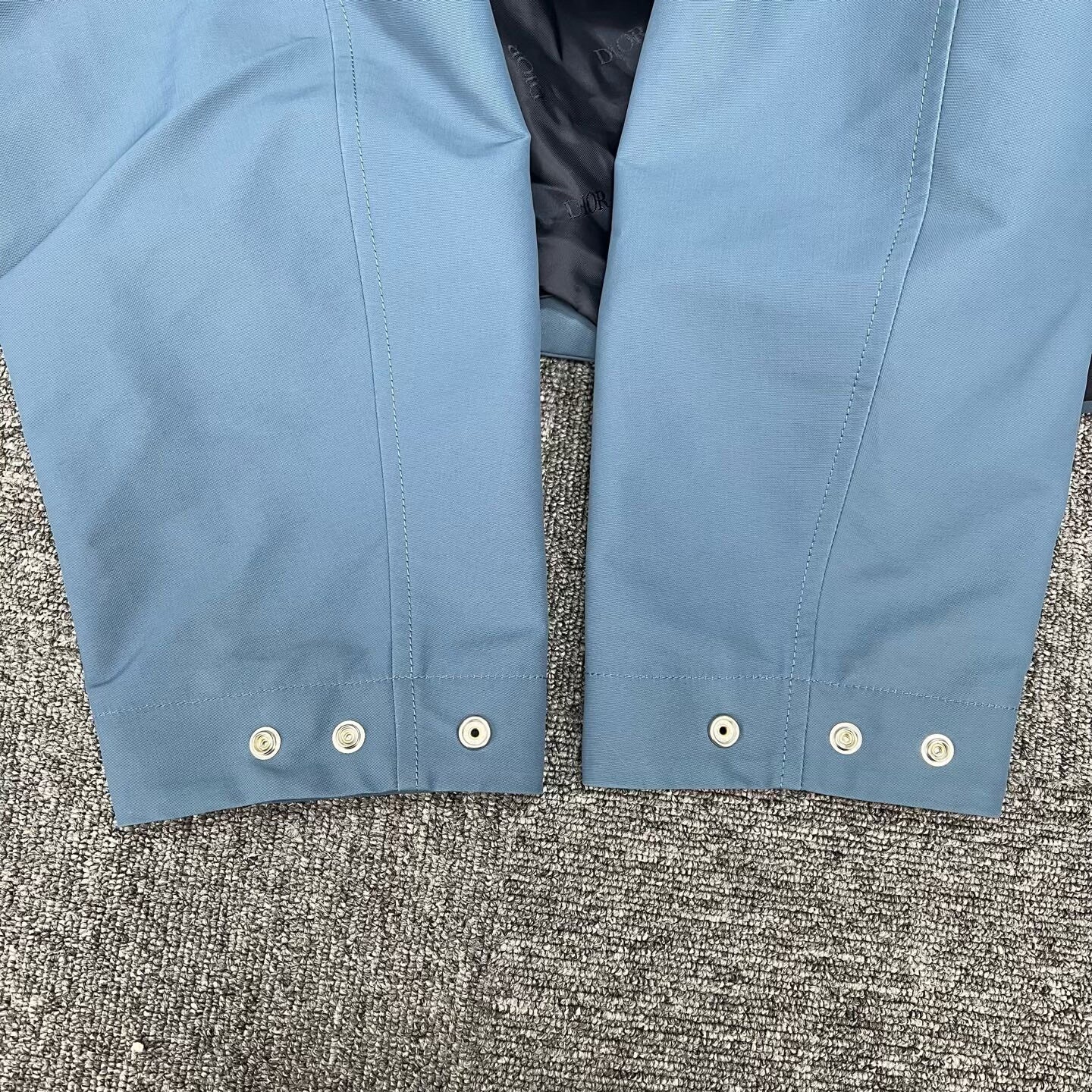 Dior x Kenny Scharf Embroidered Logo Blue Hooded Parka