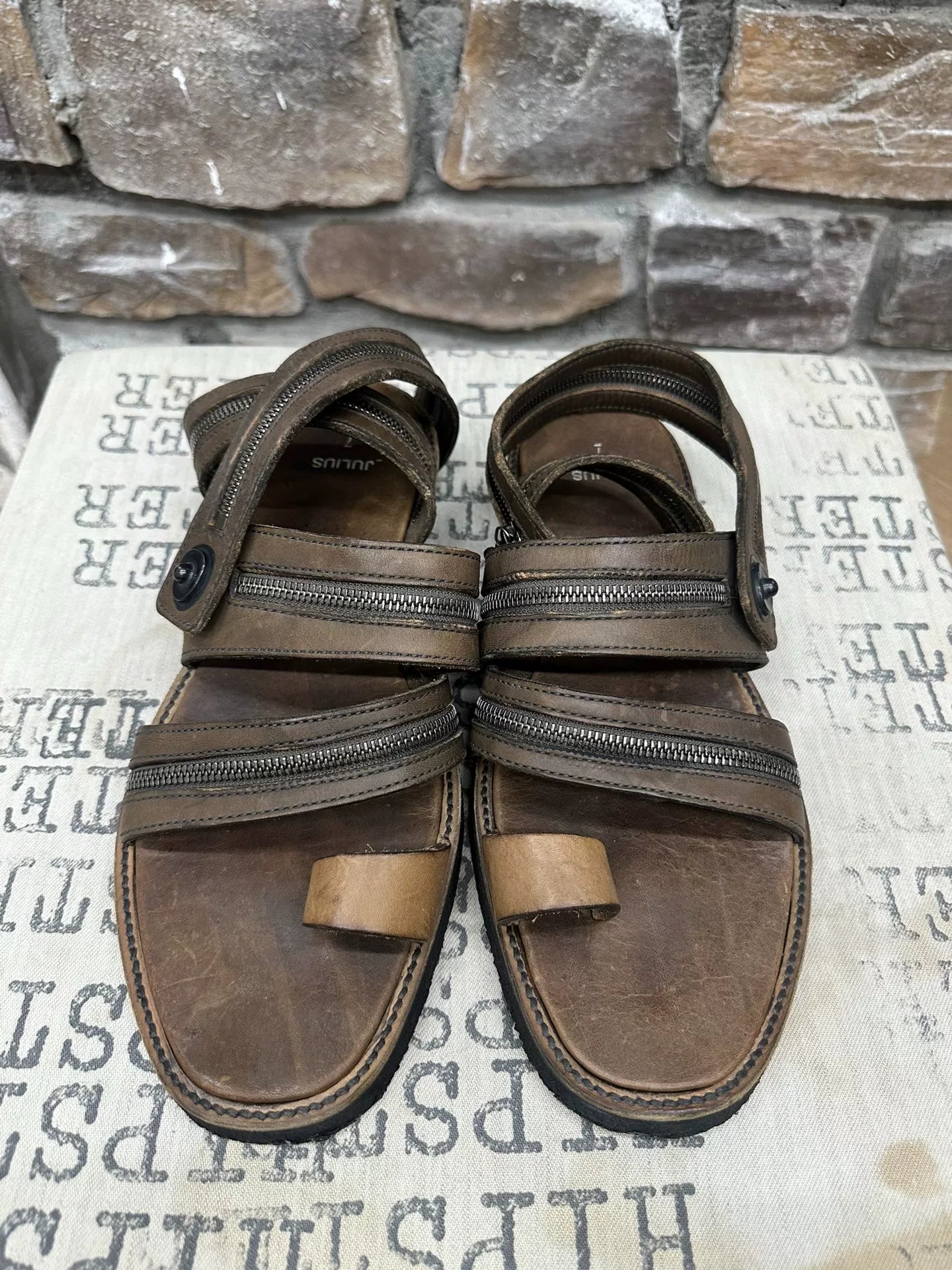 Julius Zipper Strap Sandals