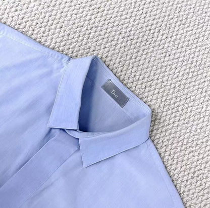 dior light blue embroidered cd bee shirt