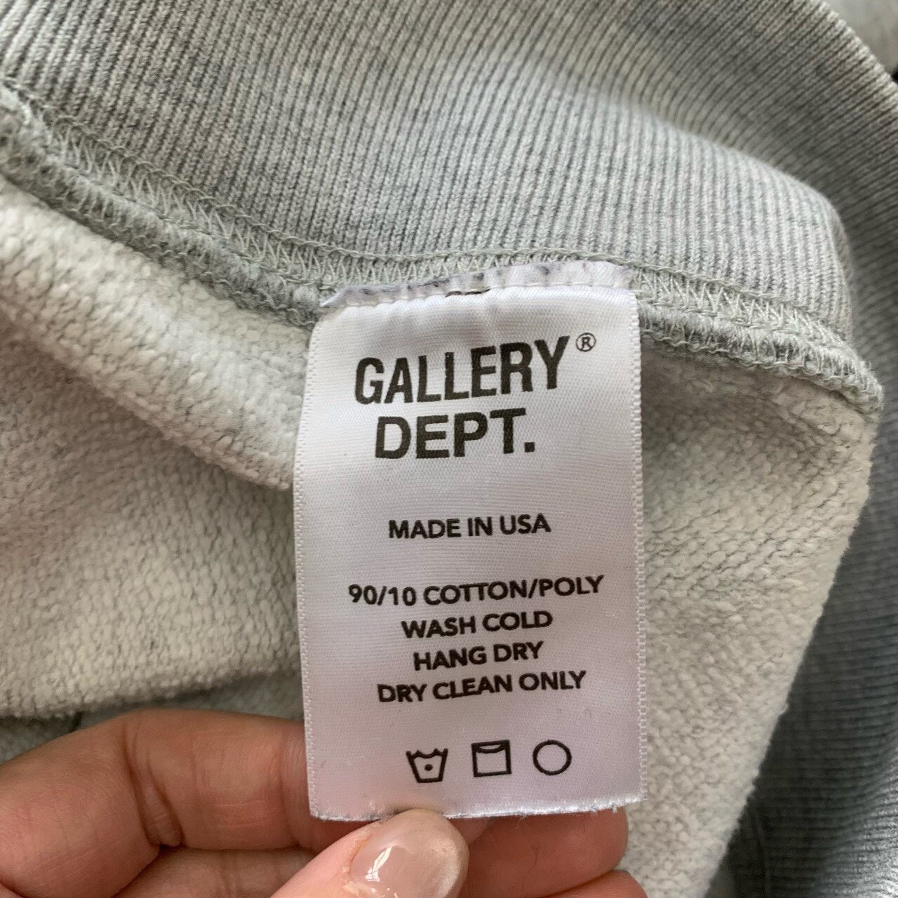 gallery dept gray hoodie with paint splatter