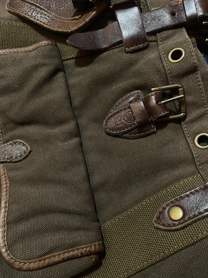 RALPH LAUREN POLO Vintage Canvas Leather Tote