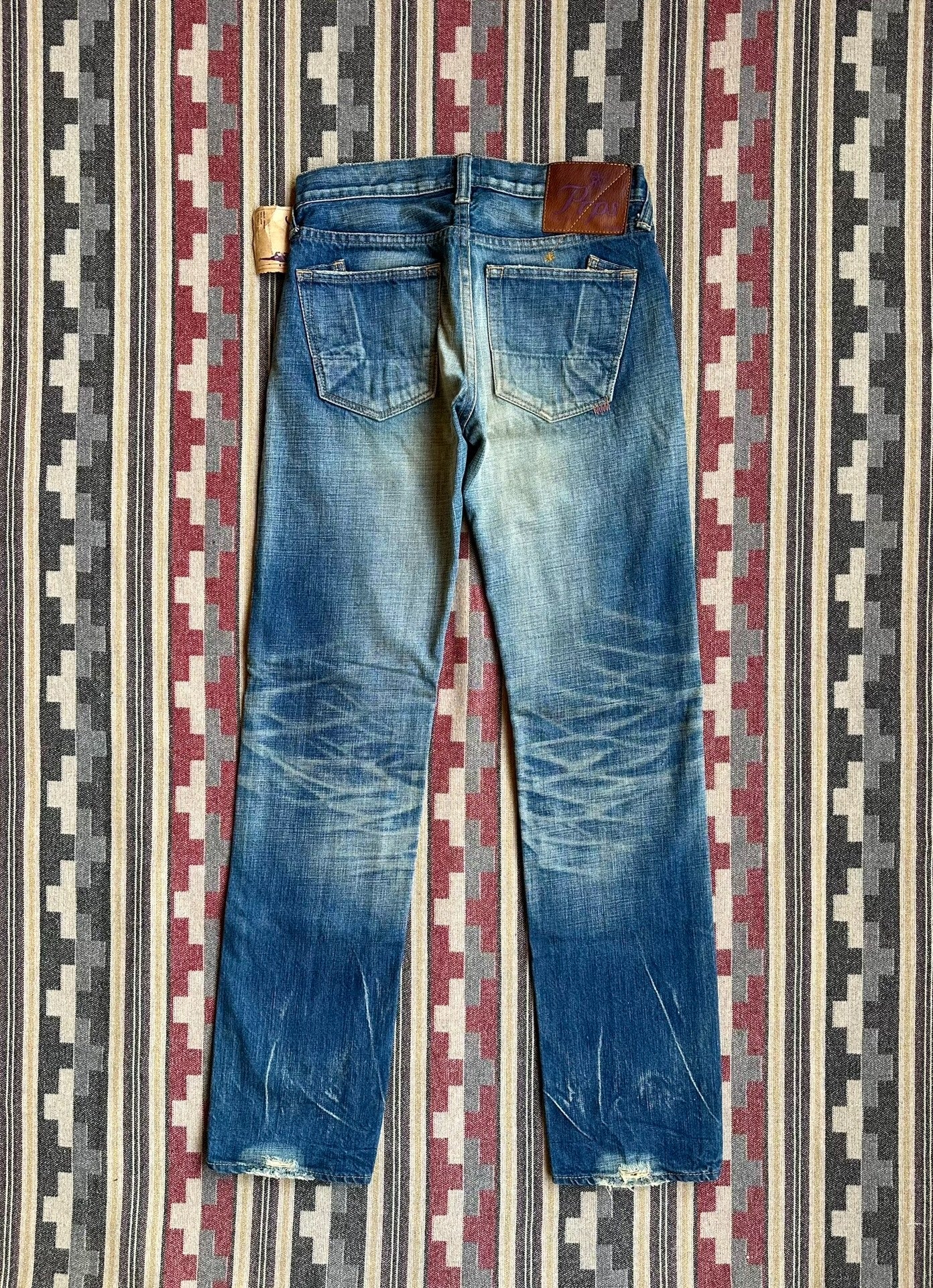 vintage japanese washed denim jeans